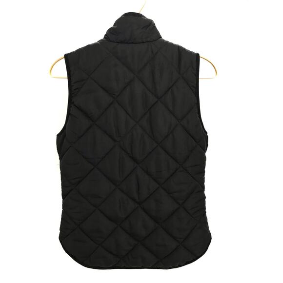 J. Crew Factory Women's Black Full Zip Quilted Vest Size XXS - Picture 6 of 11